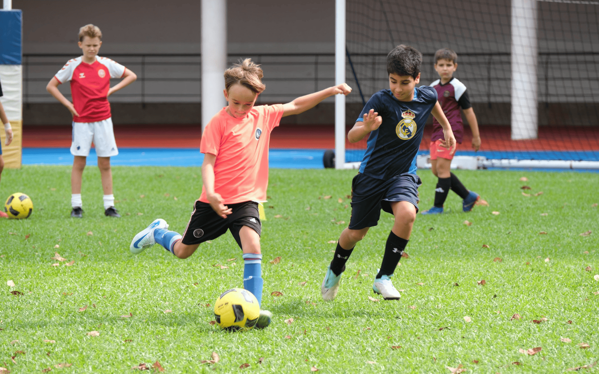 International Students Playing Football